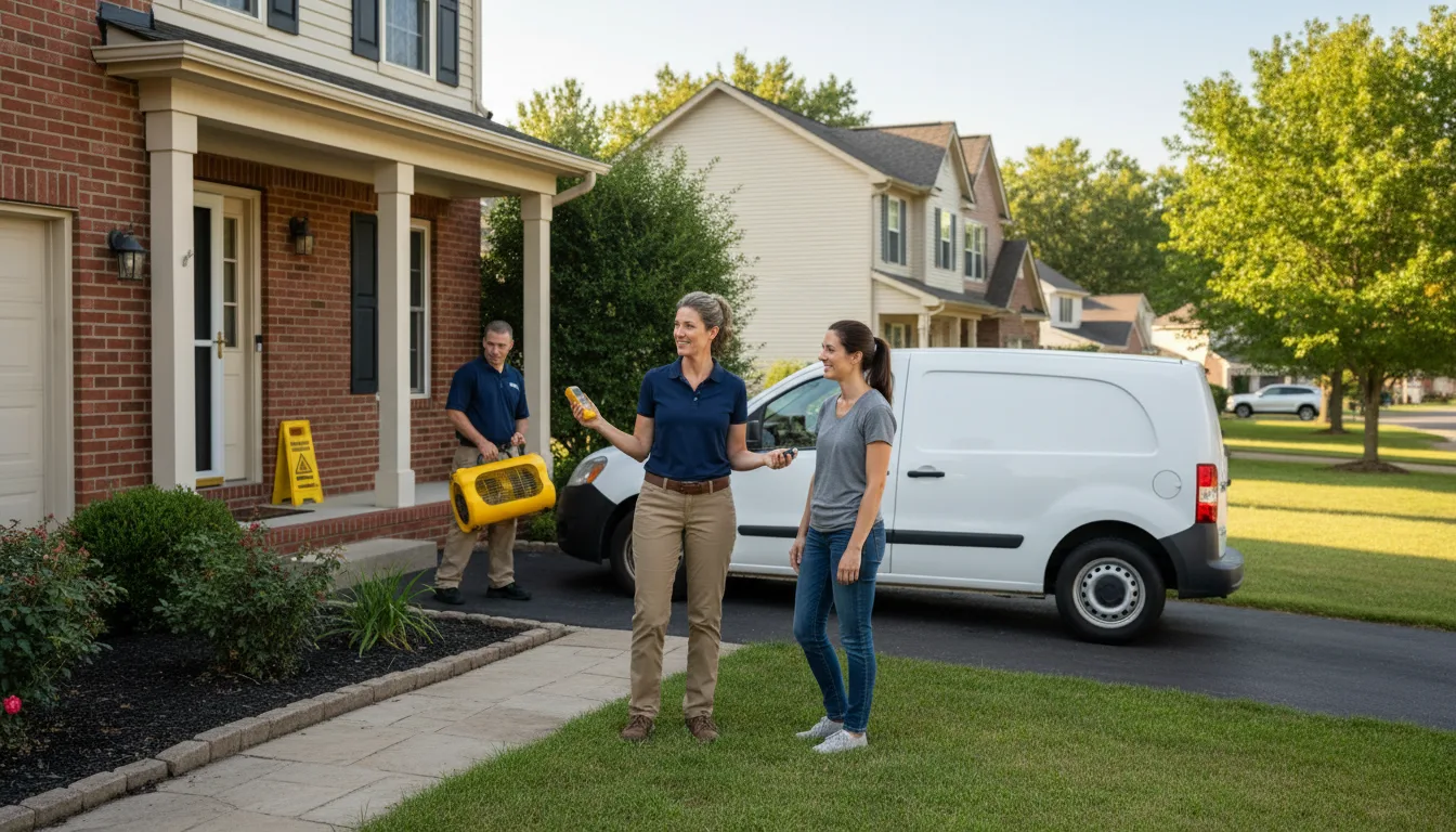 Residential water damage restoration in Oreland, PA